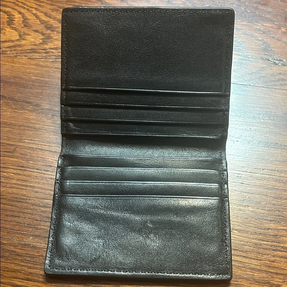 Dooney & Bourke Black Leather Card & Key Holder Minimalist